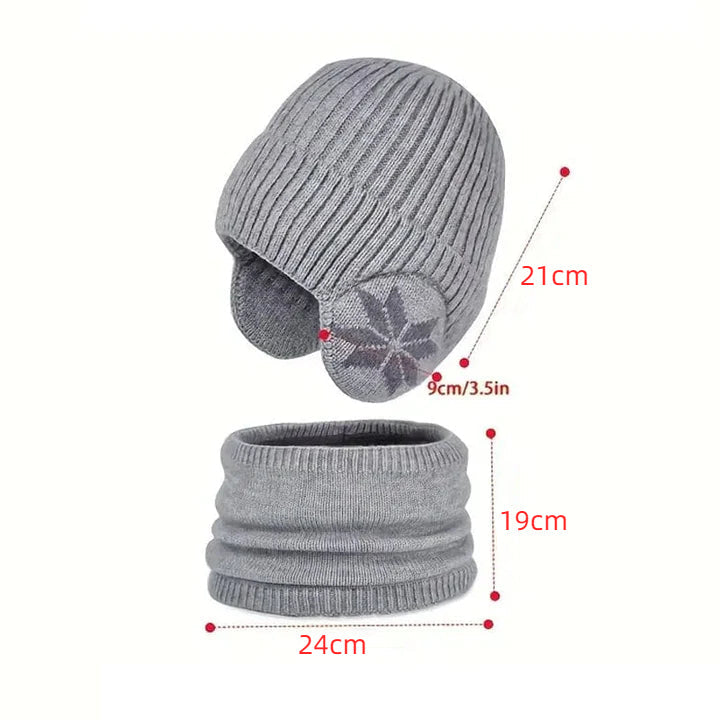 Skanto | Vinter Beanie Hatt Skjerf Sett Varme Strikket Hatt