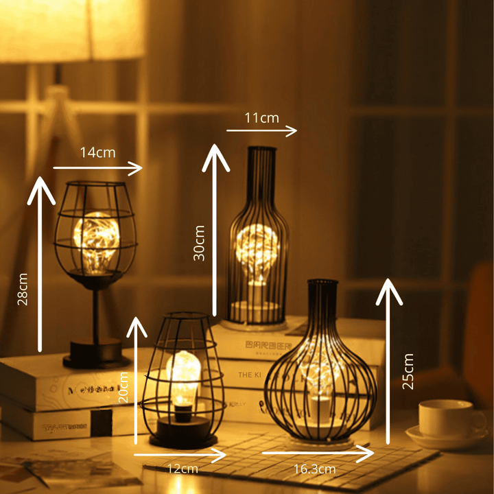 NoirLume - Luksuriøs Moderne Svart Bordlampe | Atmosfærisk Belysning for Stue & Soverom | Skanto