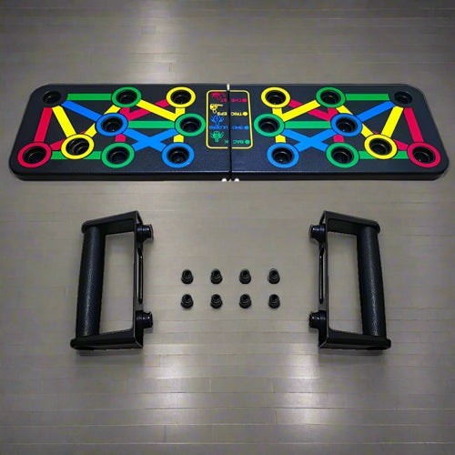 Skanto | 14-i-1 Push-Up Rack Board | Sklisikker, Bærbar Treningsutstyr for Hjemmetrening & Muskeltrening