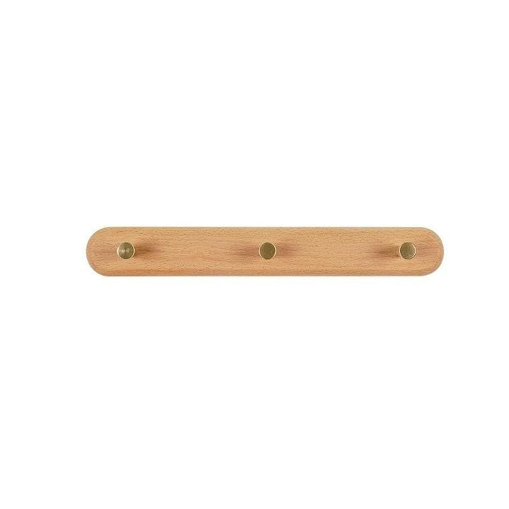 Skanto | WandHout – Minimalistisk treveggskleshenger med messing kroker