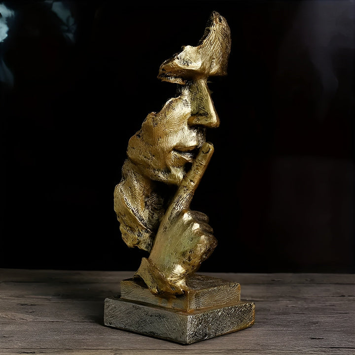Abstrakt tenkerskulptur – moderne art deco-figur laget av harpiks | Ideell for stue og kontor