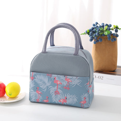 Isolert Lunsjveske med Trendy Flamingo-Mønster Skanto