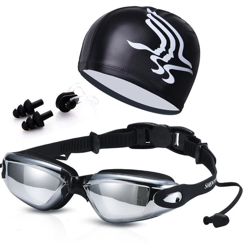 Svømme sett med komfort svømmebrille og trendy svømmehette Skanto