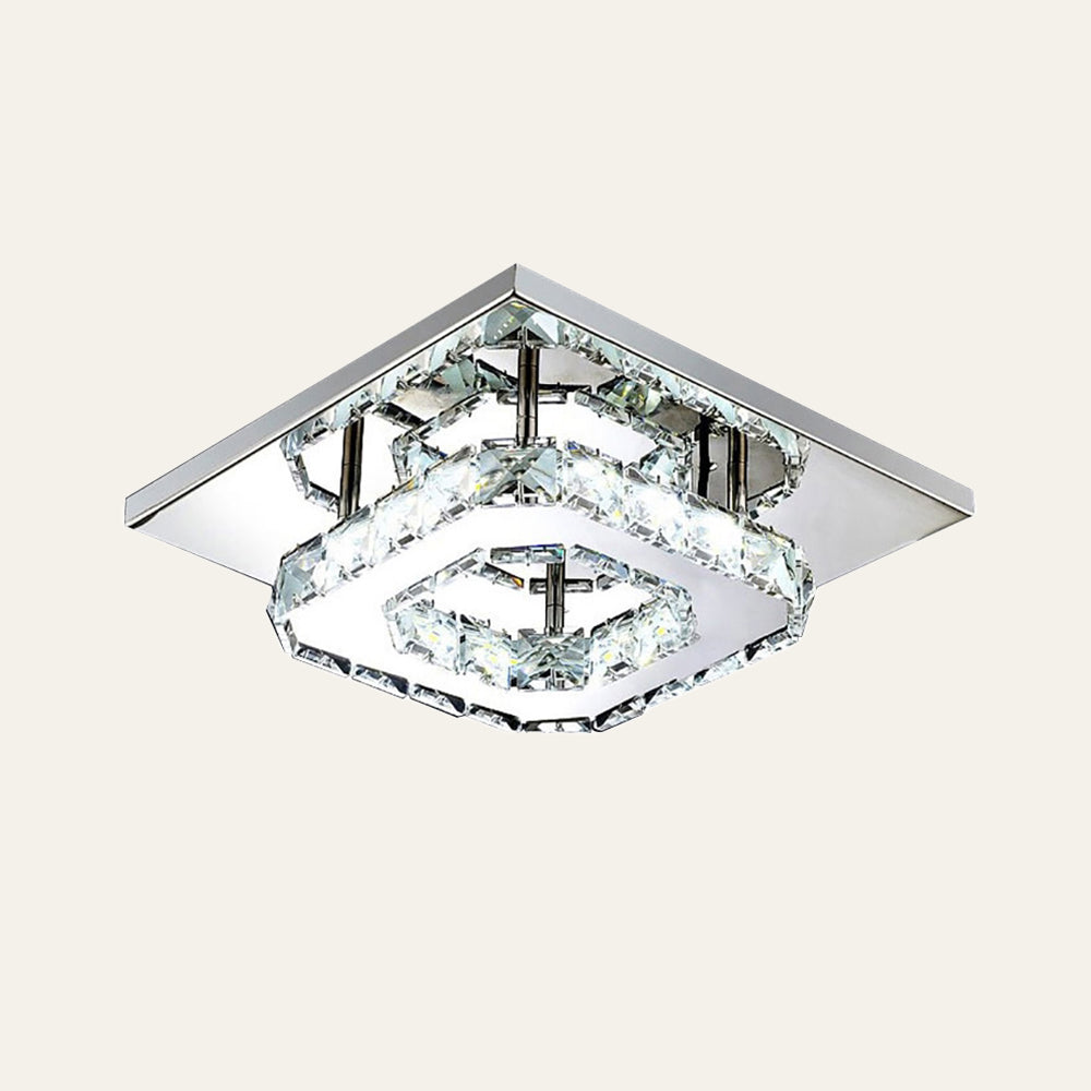 Moderne LED-Deckenleuchte med Kristalloptik