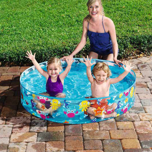 Kvinne Inflatable Barnepool med Maritimt Motiv Skanto