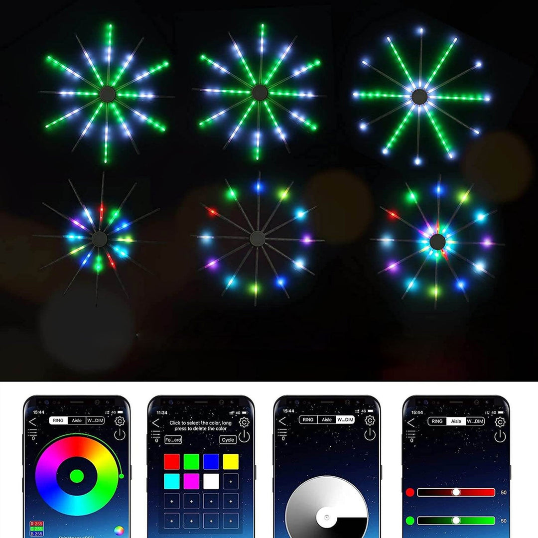 Skanto | Kreativ RGB Illusjon Vannmølle Fyrverkeri LED Lyskæde