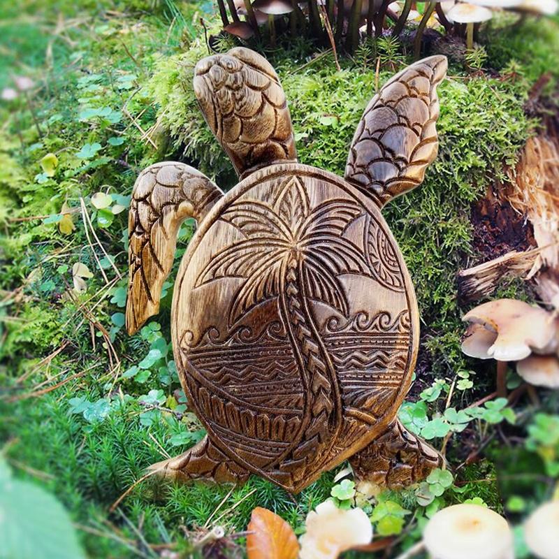 Holzskulptur Hawaii-Skjoldpadde | Skanto