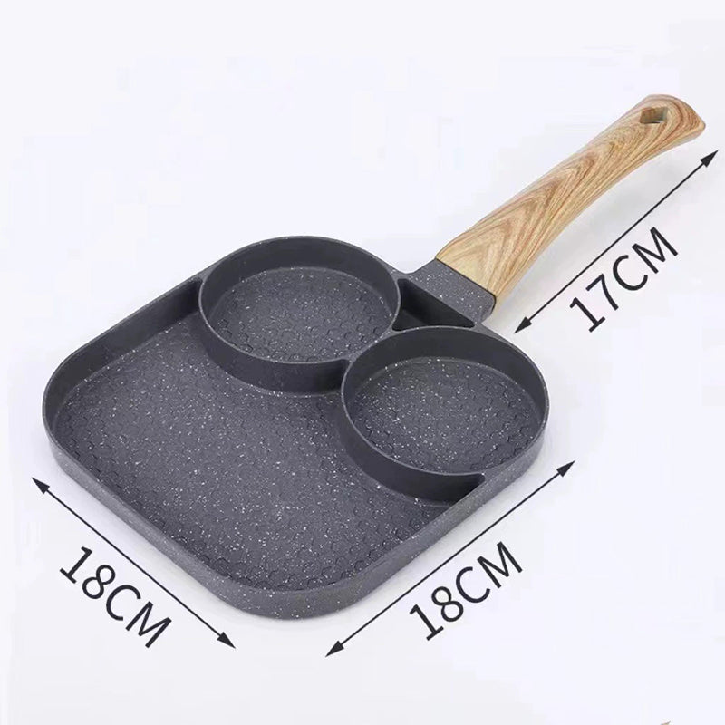 Skanto | Fire-hulls eggpanne, frokostomelett husholdningsstekepanne non-stick panne