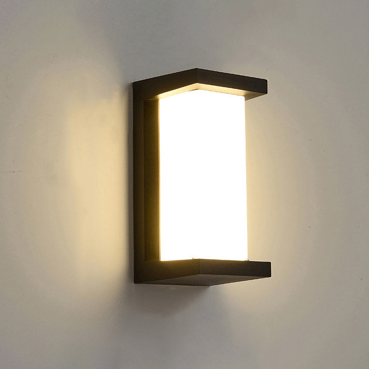 Moderne Kreativ Geometri Aluminium Utendørs Vanntett LED Vegglykt Lampe | Skanto