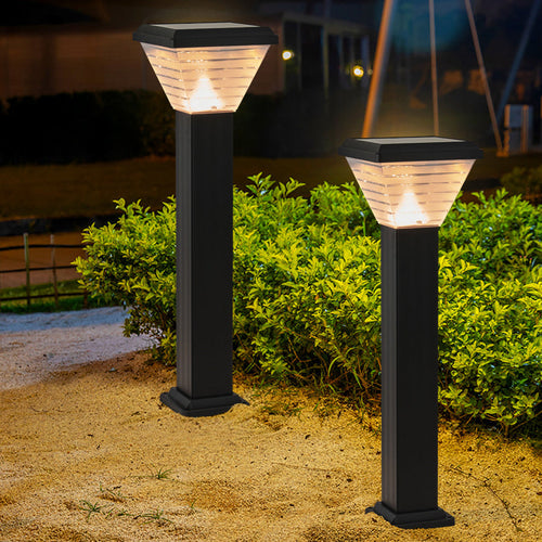 Moderne Minimalistisk Firkantet Sylinder Solvannett ABS PC LED Utendørs Lys For Hage | Skanto