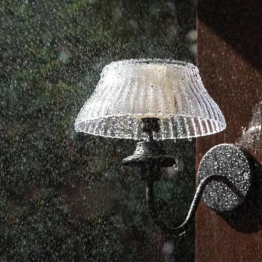 Moderne Retro Sol Jernlegering Plast LED Vanntett Vegg Lys For Utendørs | Skanto