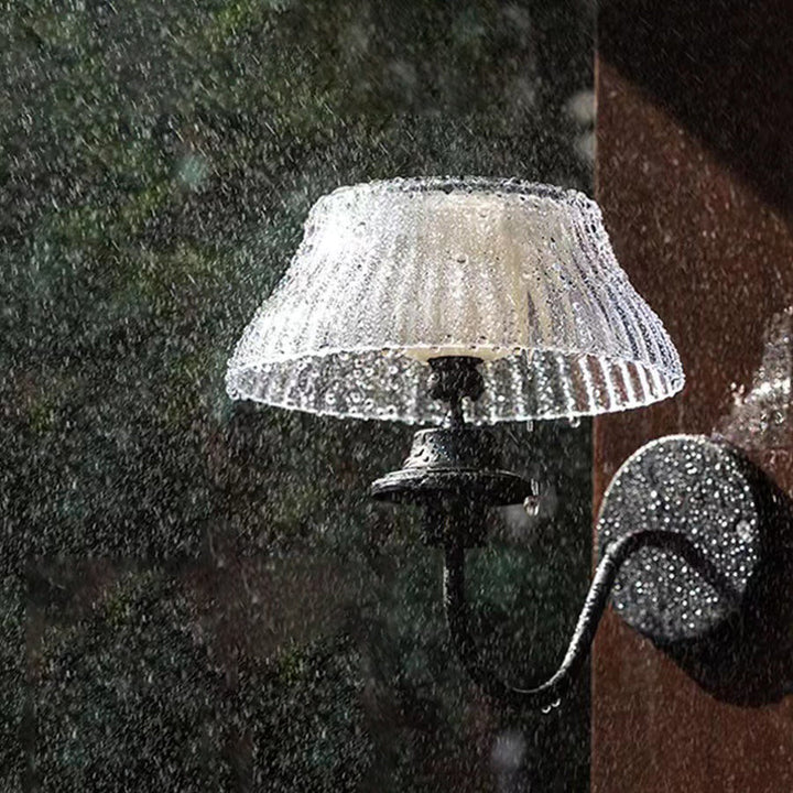 Moderne Retro Sol Jernlegering Plast LED Vanntett Vegg Lys For Utendørs | Skanto