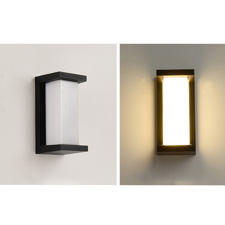 Moderne Kreativ Geometri Aluminium Utendørs Vanntett LED Vegglykt Lampe | Skanto