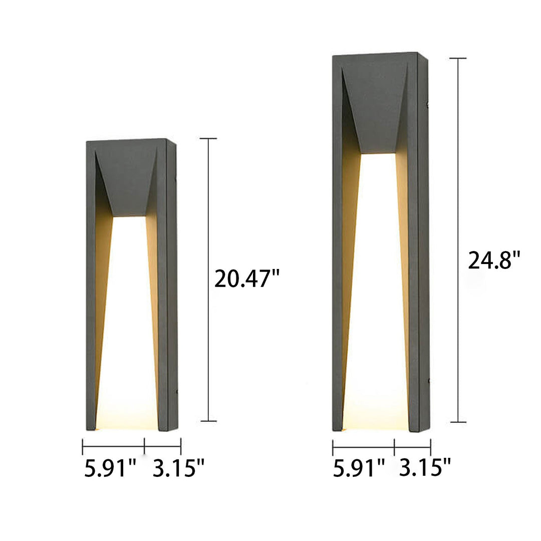 Vanntett Enkel Strip Design LED Utendørs Vegglampe | Skanto