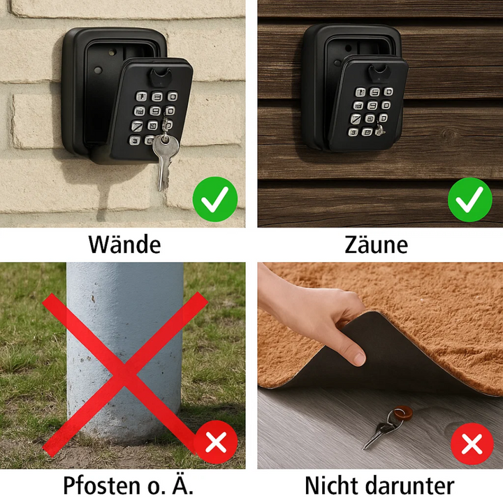 KeyGuard Utendørs Safe – Værbestandig Veggmontert Nøkkelboks | Skanto