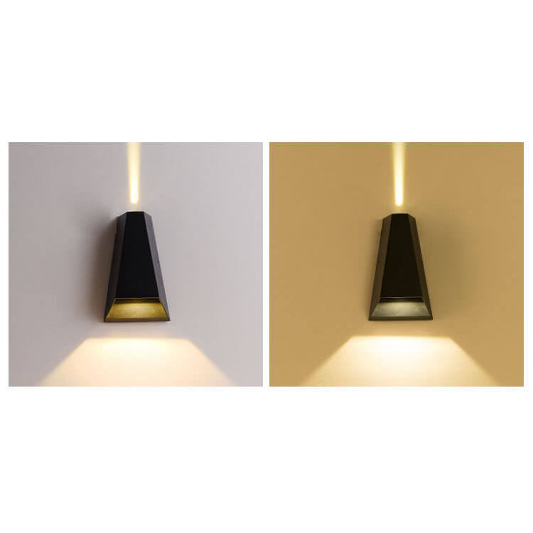 Moderne Kreativ Trapezform Opp og Ned Opplyst LED Utendørs Vegglampe | Skanto
