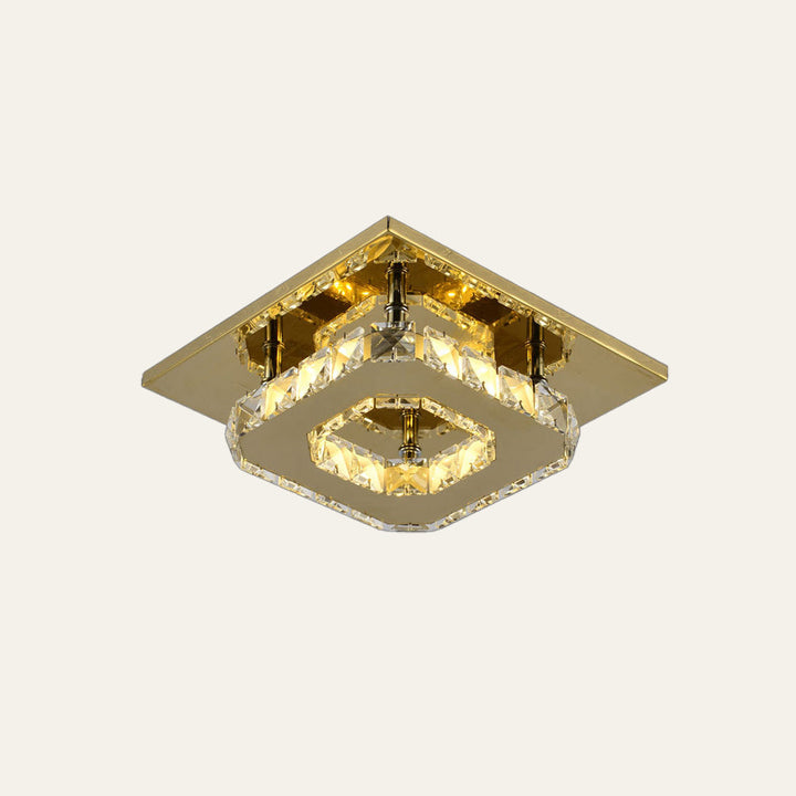 Moderne LED-Deckenleuchte med Kristalloptik
