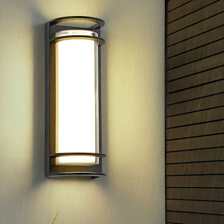 Moderne, vanntett LED-hagevegglampe for montering på mast