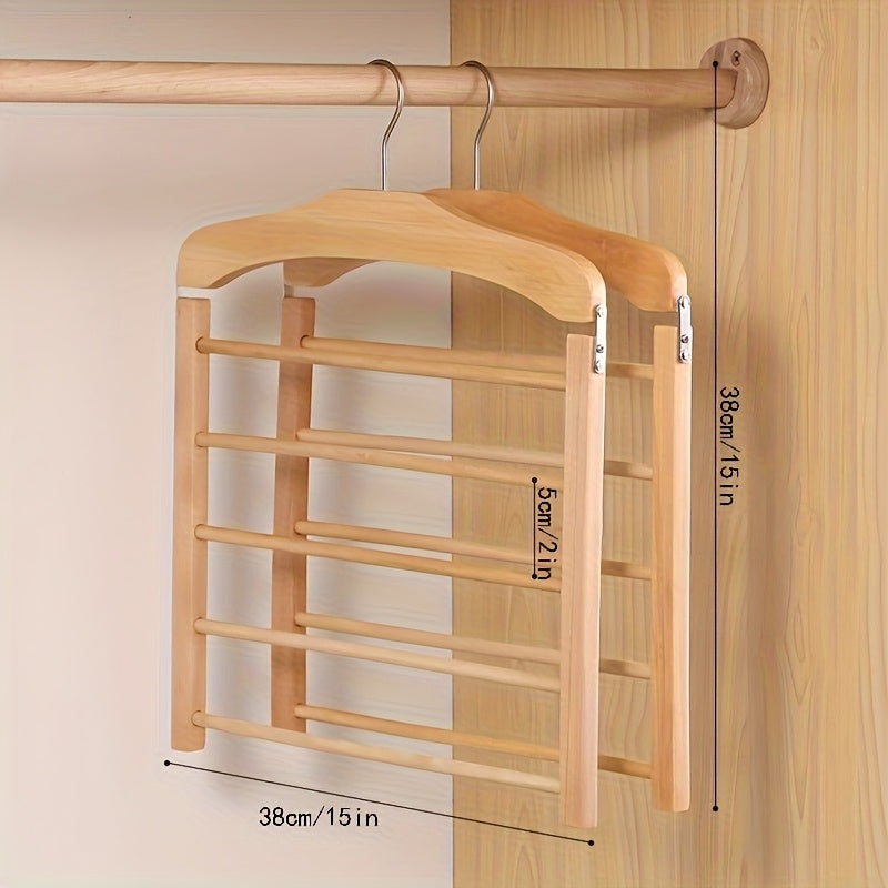 Wood Pants Hanger Multi-Layer 2 Piece Set | Skanto