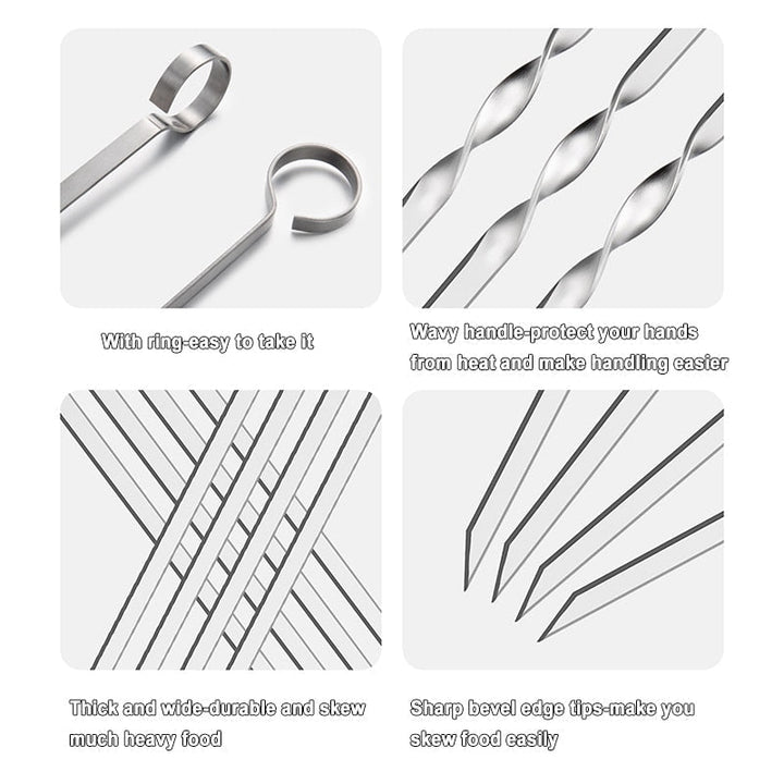 15pcs BBQ Spydersett Med Børste Grill Utendørs Grilltilbehør | Skanto
