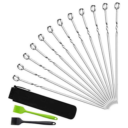 15pcs BBQ Spydersett Med Børste Grill Utendørs Grilltilbehør | Skanto