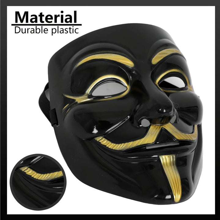 Skanto | Men’s Full Face Plastic Halloween Mask | Anonymous Cosplay