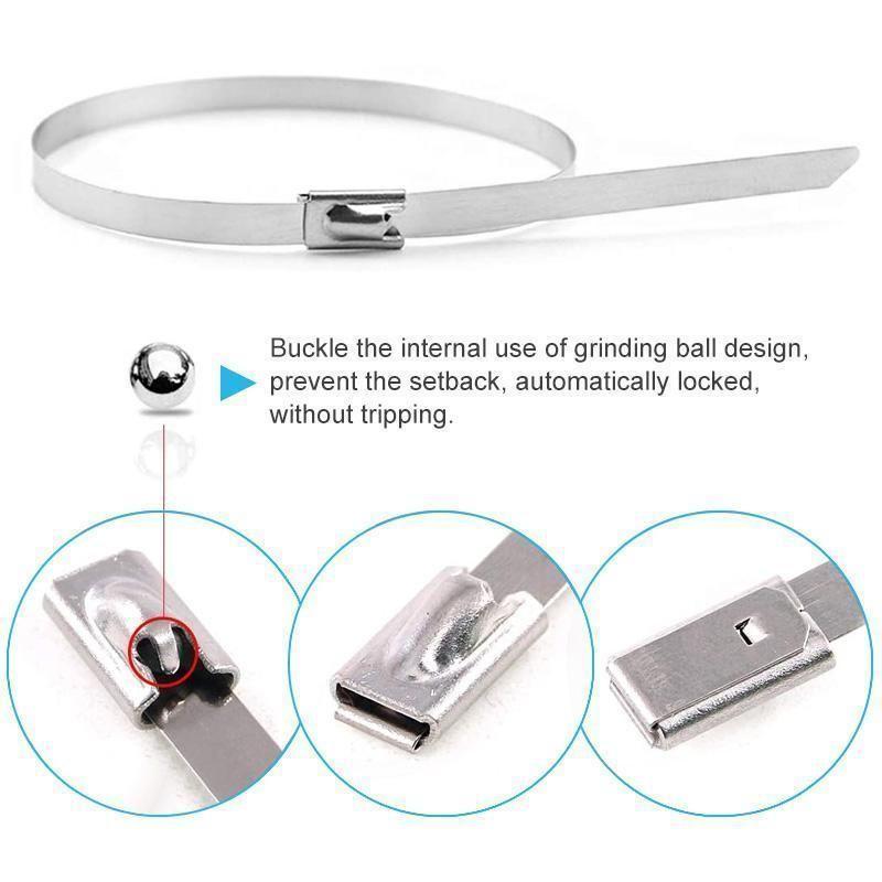 Skanto | Multifunksjonell Låsbar Kabel Metall Zip Bånd