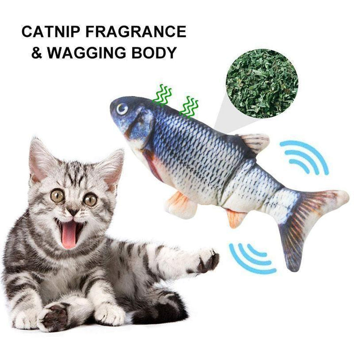 Skanto | Plush Simulering USB Lading Katt Fisk Leke