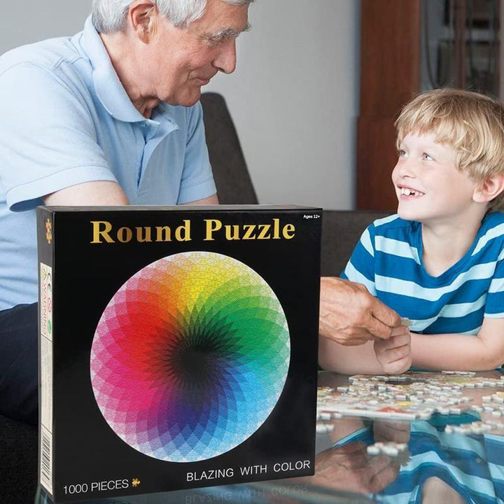 Skanto | Gradient Fargerik Regnbue Runde Puslespill