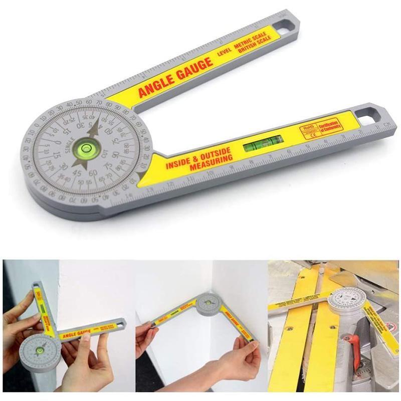 Skanto | 360° Vinkelmåler | Presist Verktøy for Vinkelmåling | Gul