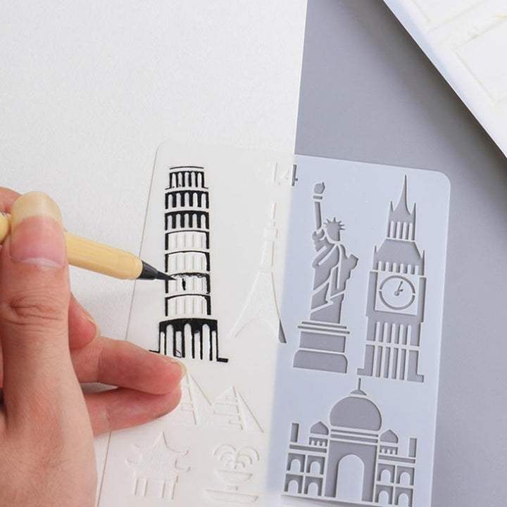 Skanto | Hurtigtegning Maler for Stencil Art (12 Ark/Sett)