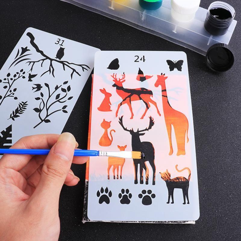 Skanto | Hurtigtegning Maler for Stencil Art (12 Ark/Sett)