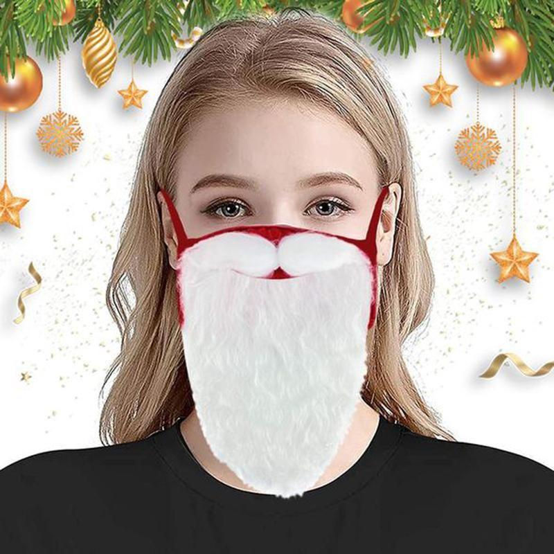Skanto | Santa Beard Face Mask Kostyme (2 stk i ett sett)