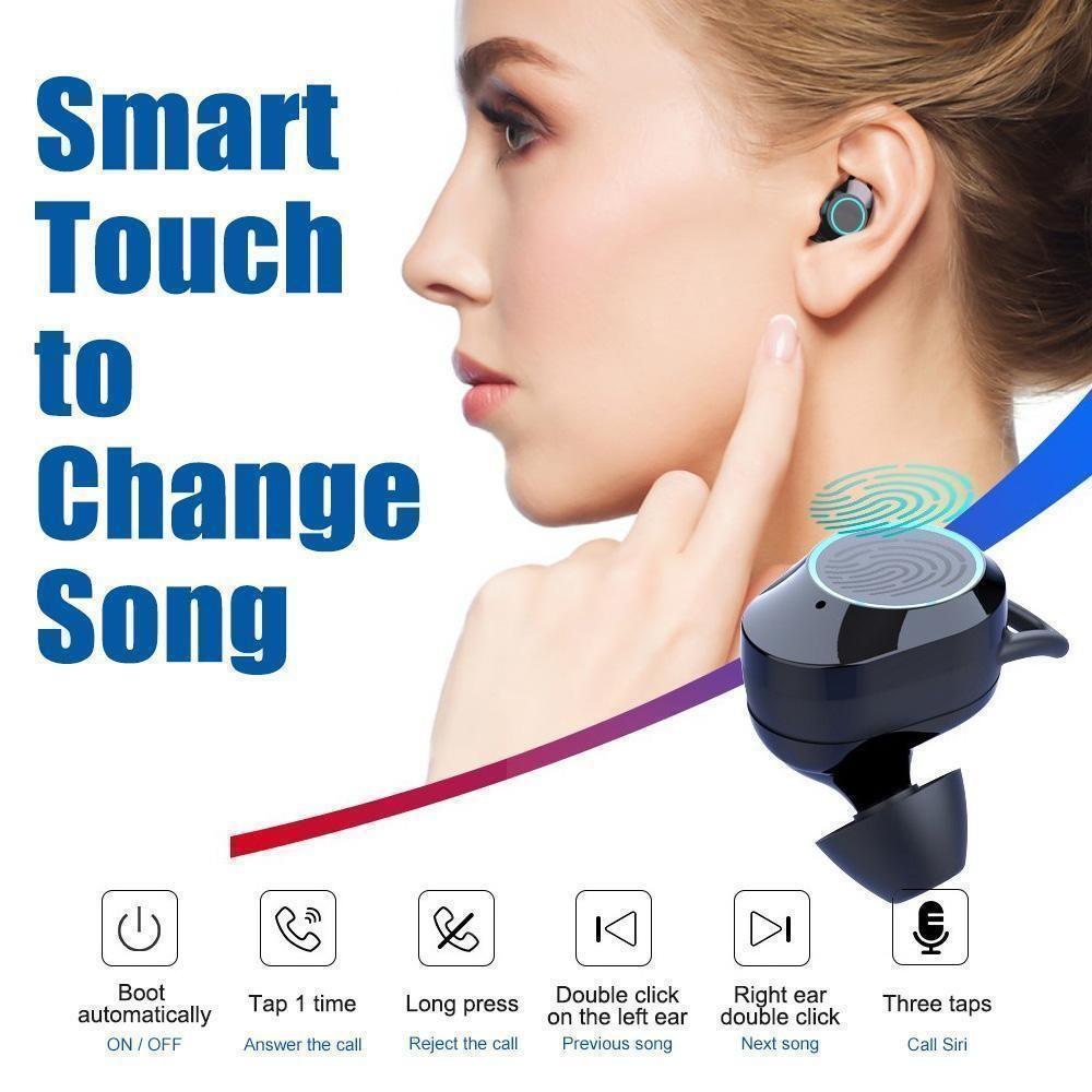Skanto | Vanntett Trådløs Bluetooth Øretelefon, Svart