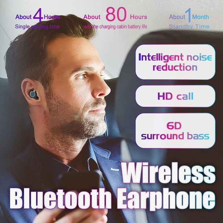 Skanto | Vanntett Trådløs Bluetooth Øretelefon, Svart