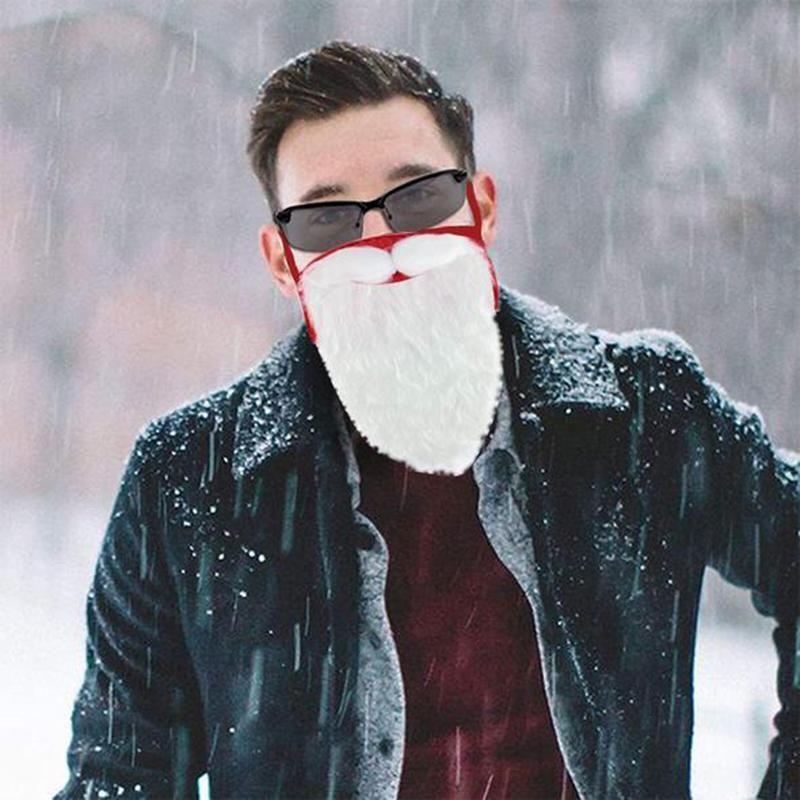 Skanto | Santa Beard Face Mask Kostyme (2 stk i ett sett)