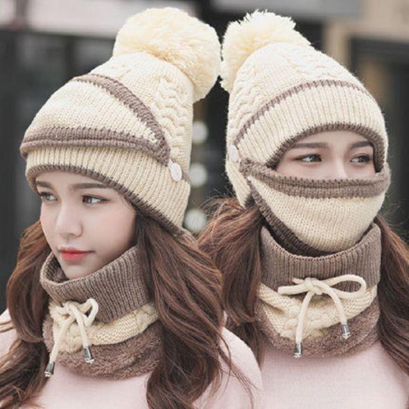 Skanto | 3PCS Kvinner Vinter Halssett
