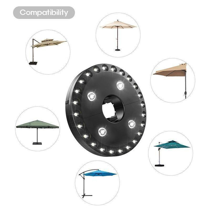 Skanto | Patio Parasol Lys Stang Montert