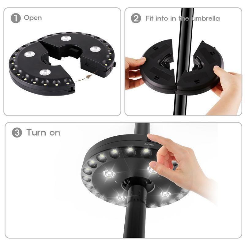 Skanto | Patio Parasol Lys Stang Montert