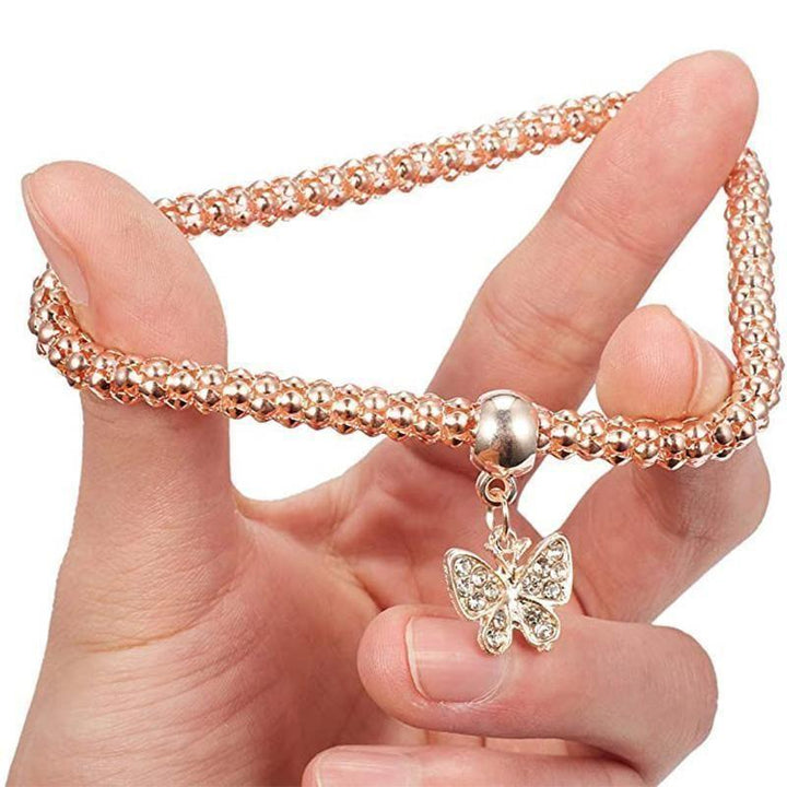 Skanto | Charm Rhinestone Popcorn Armbånd