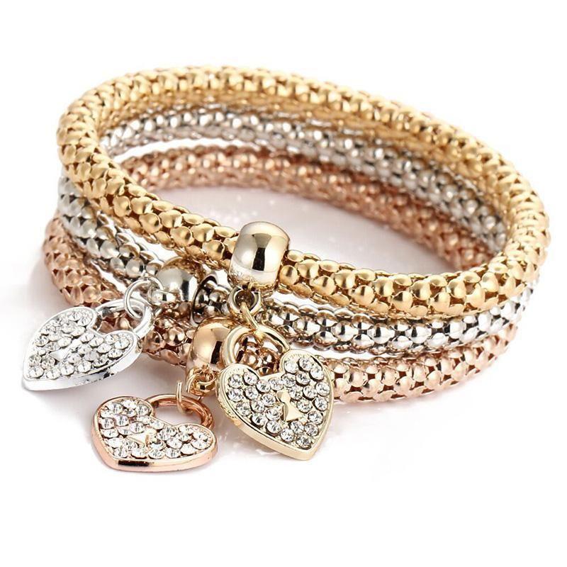 Skanto | Charm Rhinestone Popcorn Armbånd