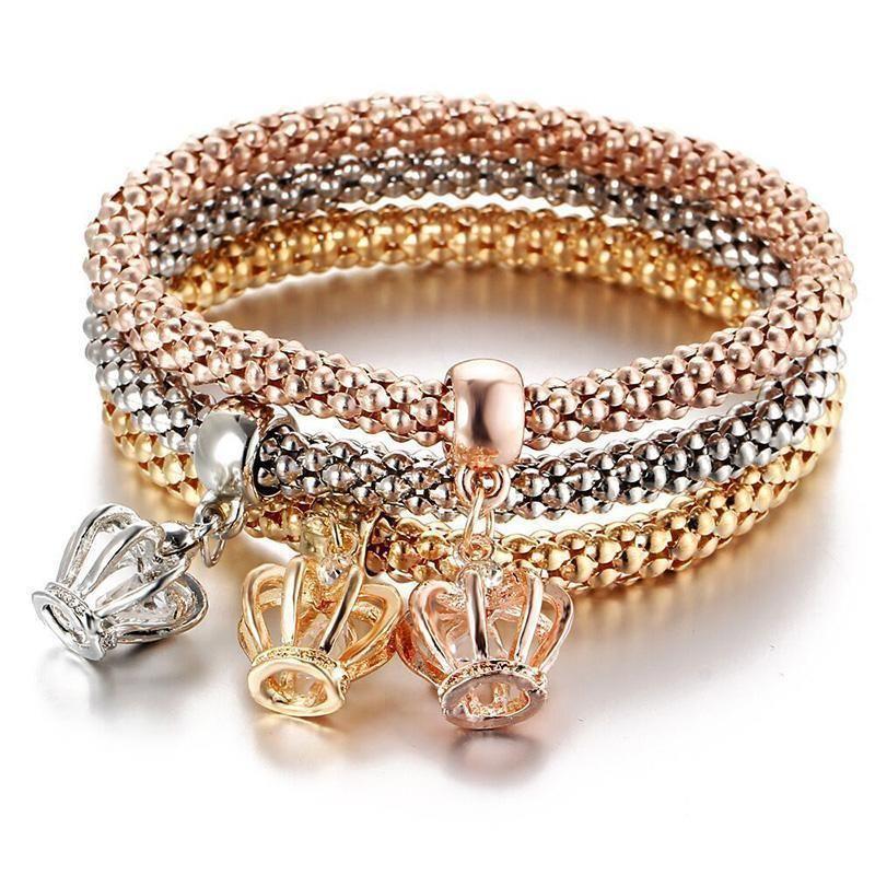 Skanto | Charm Rhinestone Popcorn Armbånd
