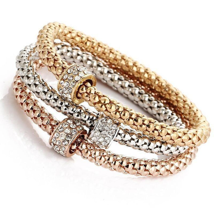 Skanto | Charm Rhinestone Popcorn Armbånd