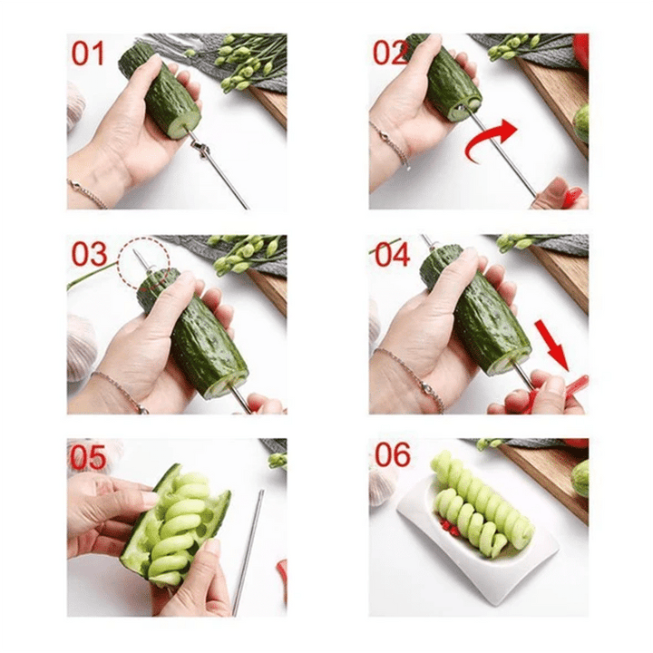 Skanto | Kreativ Grønnsak Frukt Spiral Twist Kniv
