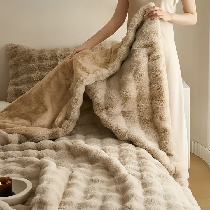 Fleece og fleece-lue – Ekstra myk og varm | Perfekt for sofa og soverom