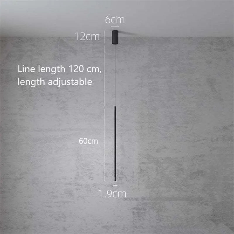 Skanto | Pendellampe Slim Svart Metall Soverom Lampen