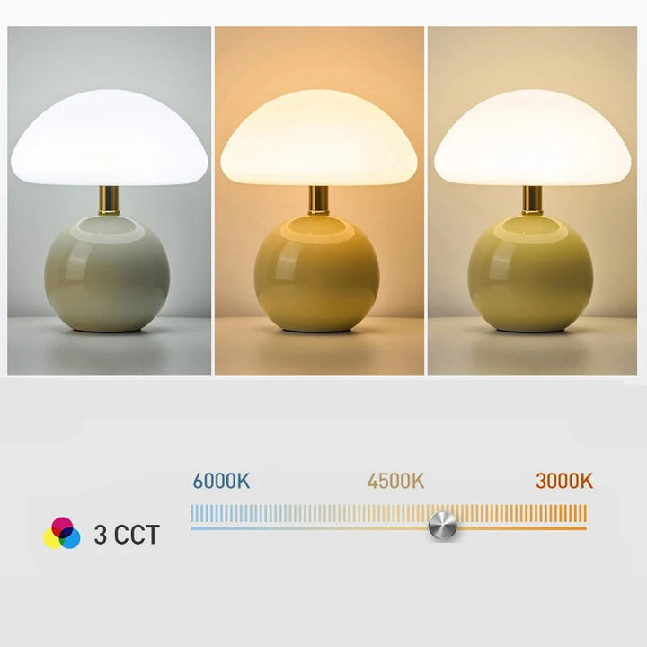 Moderne nattbordlampe med mykt, varmt hvitt lys - Stilfull belysning for soverom og stue | Skanto