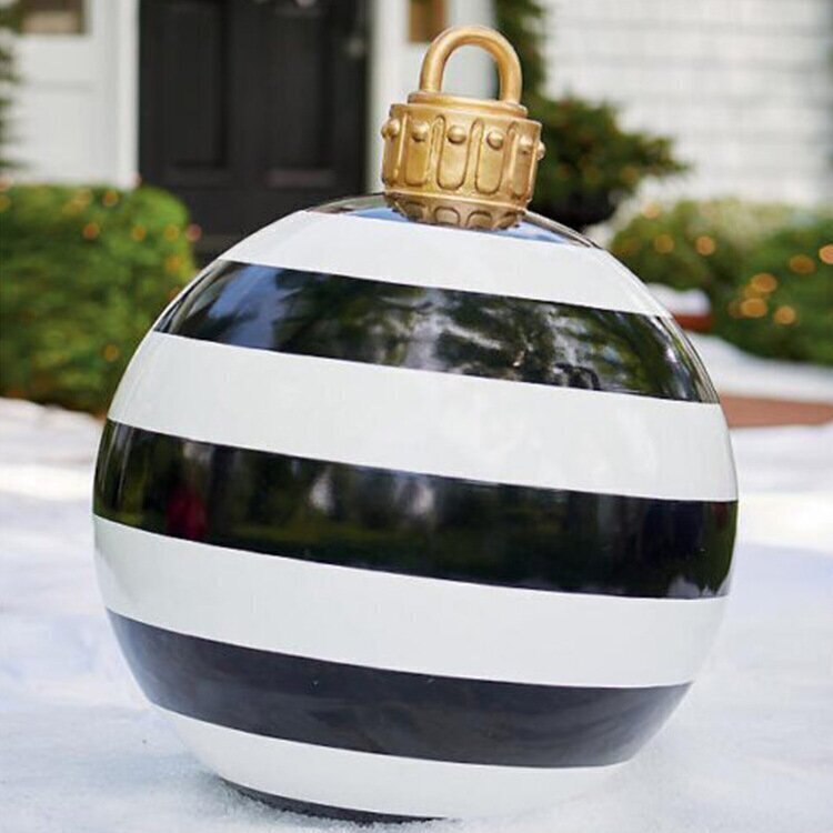 Skanto | Jule Oppblåsbar Dekorasjon Ball | Utendørs Hage Ornament | 60cm PVC