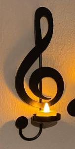 Svart Musikknot Vegglampe Skanto