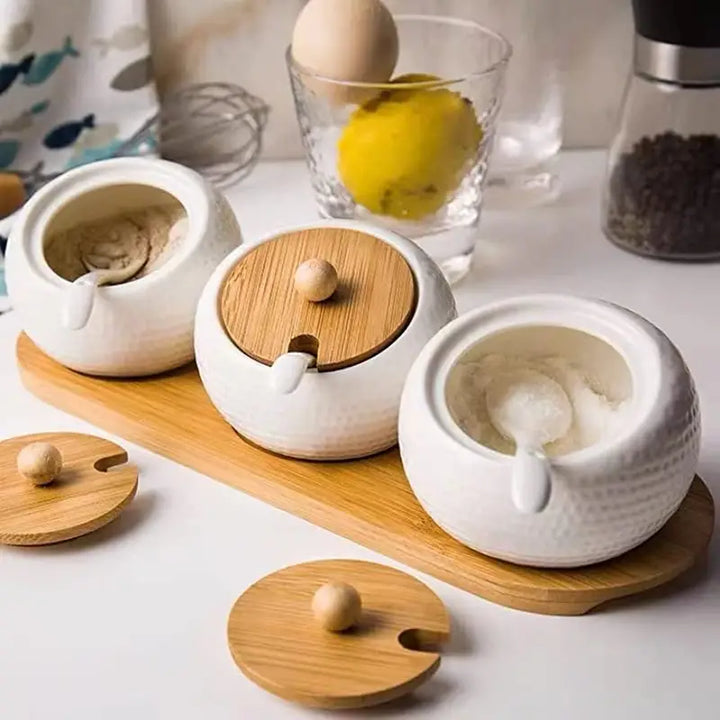 Skanto | Harmoni av smak og design – keramiske beholdere med bambuslokk